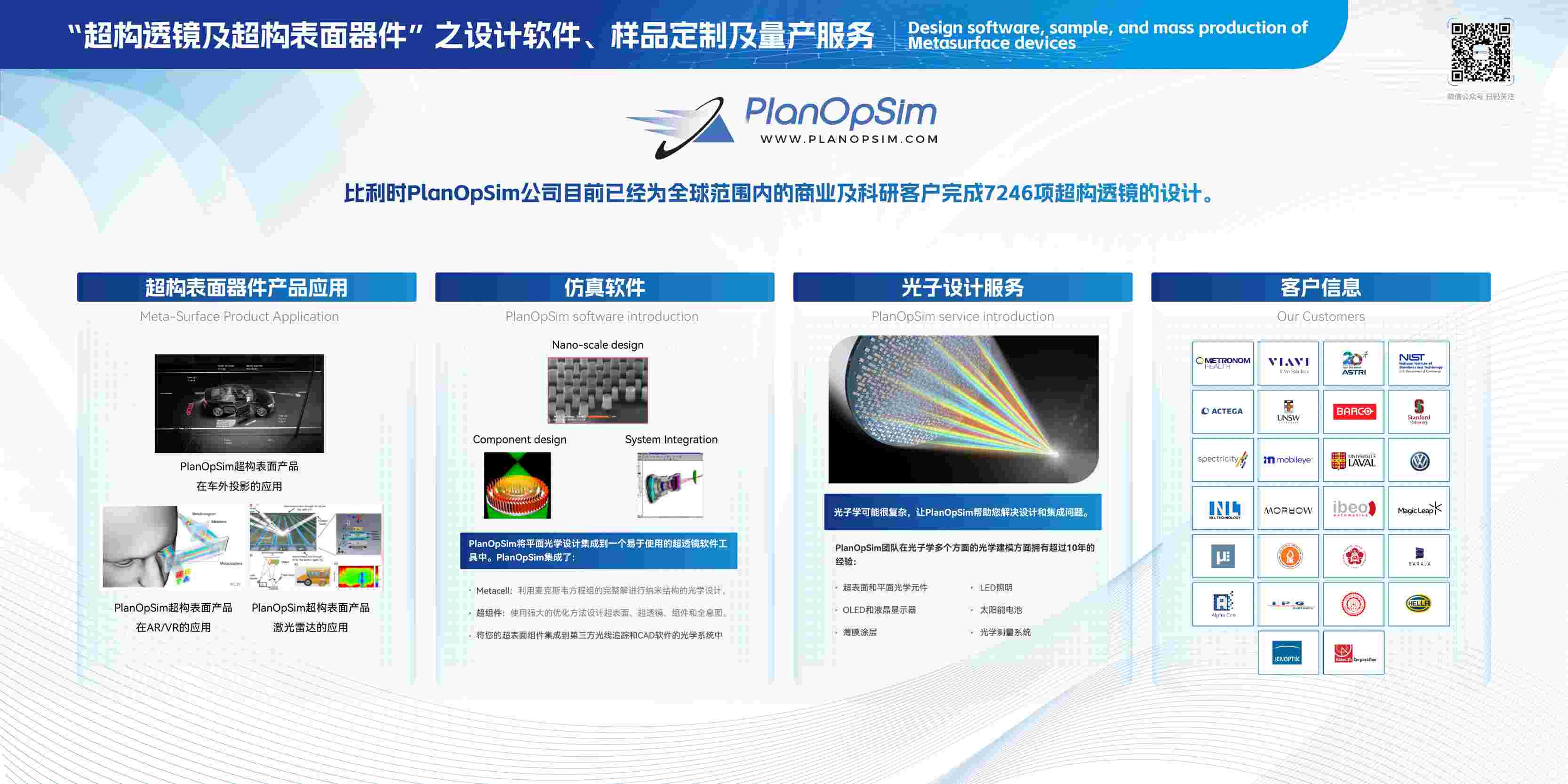 超构透镜及超构表面器件-之设计软件、样品定制及量产服务